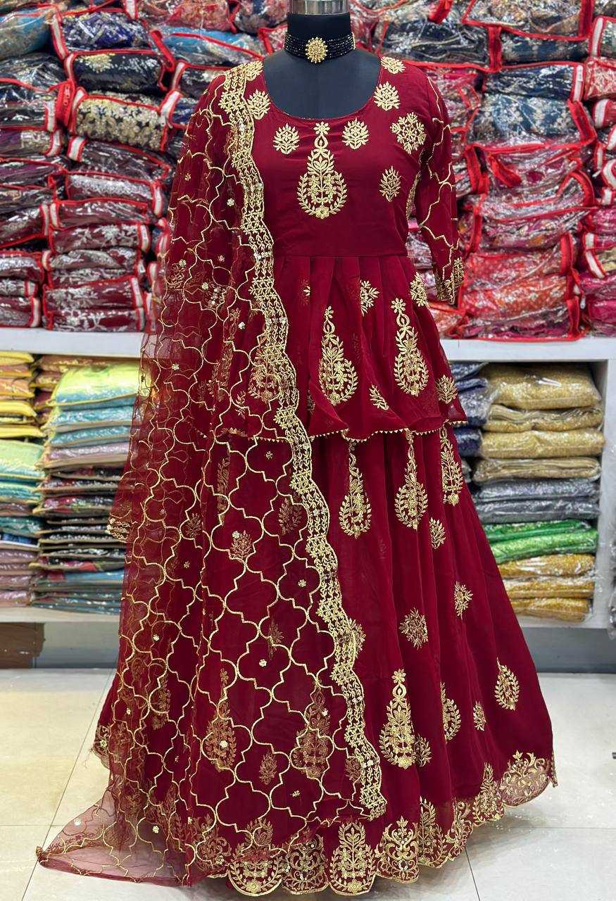 YNF GEORGETTE VDD 6306 WHOLESALE LEHENGAS MANUFACTURER 